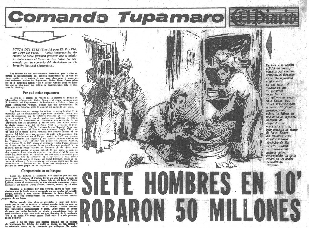 H εφημερίδα "El Diario" αναρωτιέται πώς 7 κομμάντος Τουπαμάρος λήστεψαν 50 εκ.μέσα σε 10 λεπτά 