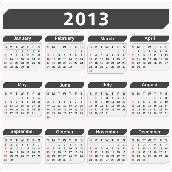 ημερολόγιο 2013